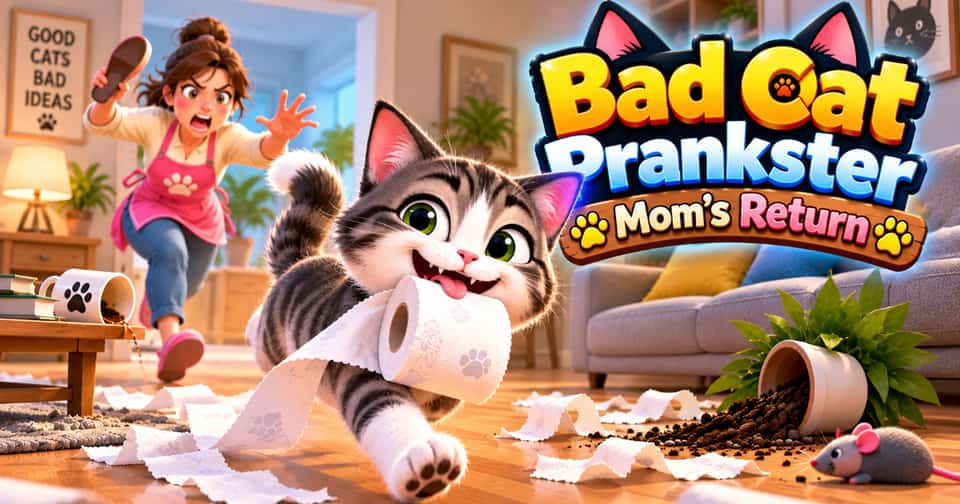 Bad Cat Prankster - Mom's Return gameplay