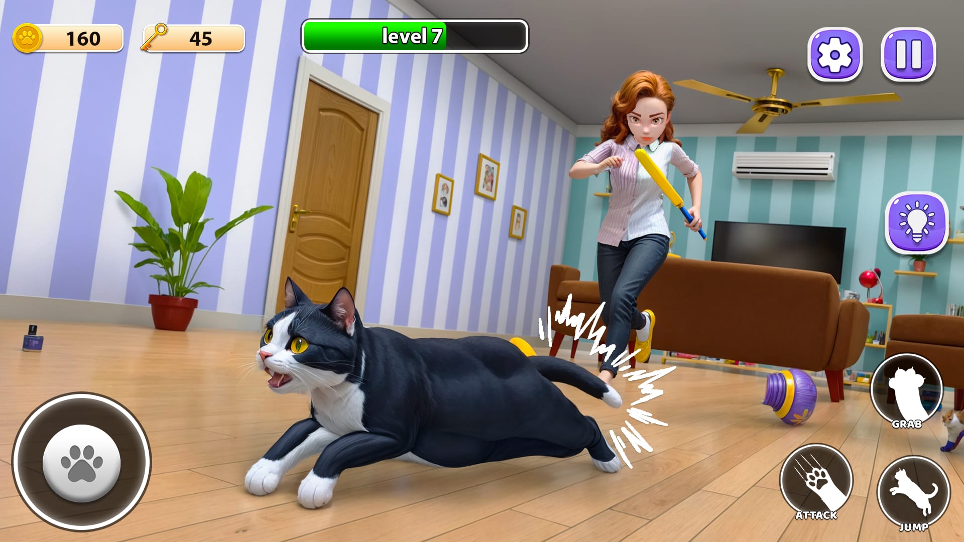 Screenshot 2 - gameplay of Bad Cat Prankster - Mom's Return