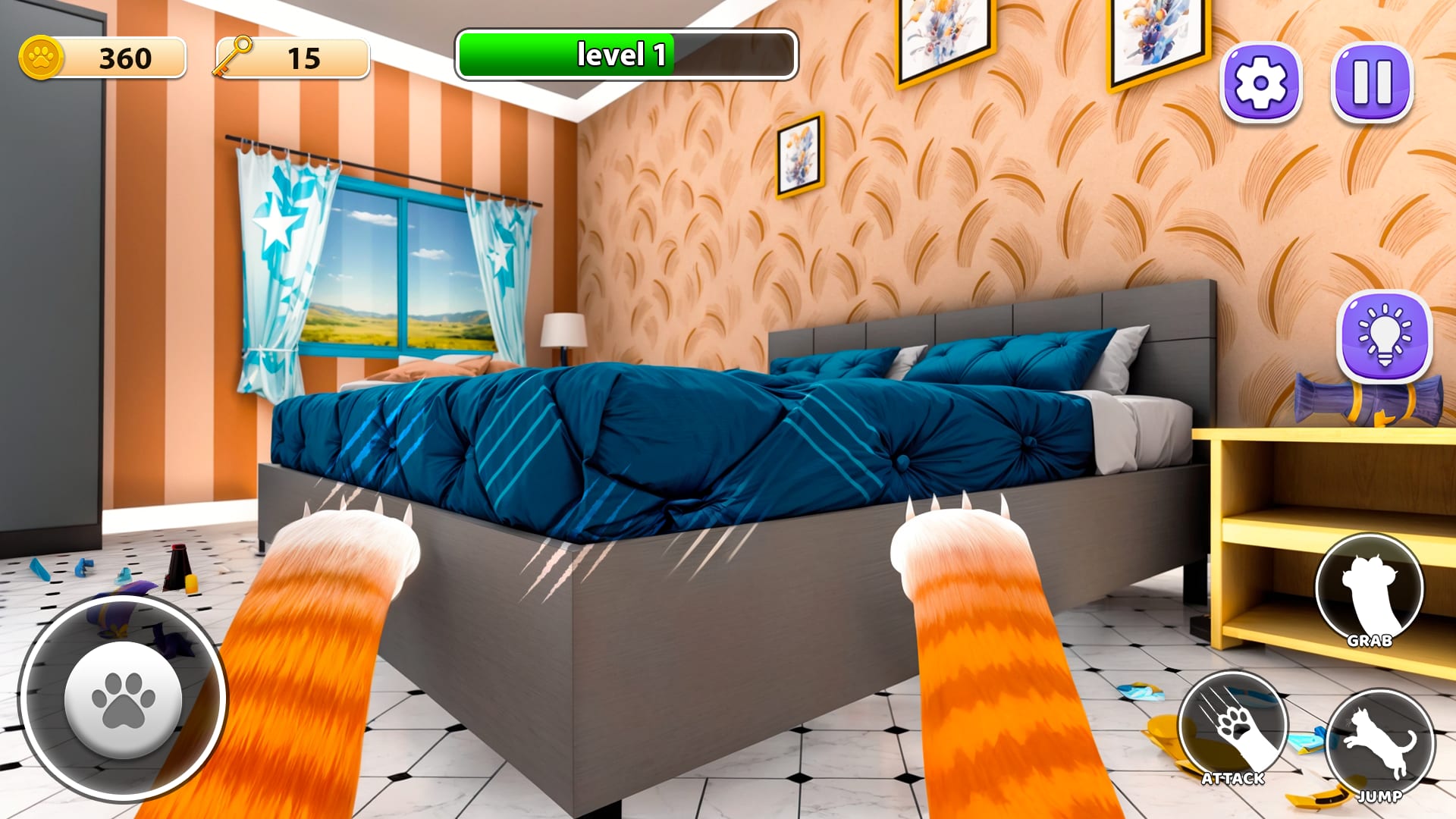 Screenshot 3 - gameplay of Bad Cat Prankster - Mom's Return